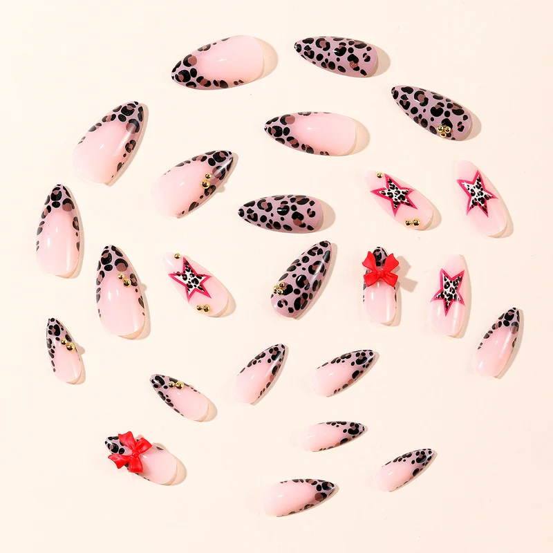 Fierce Leopard Print Stiletto Nagelkunstverlängerungen Karnz