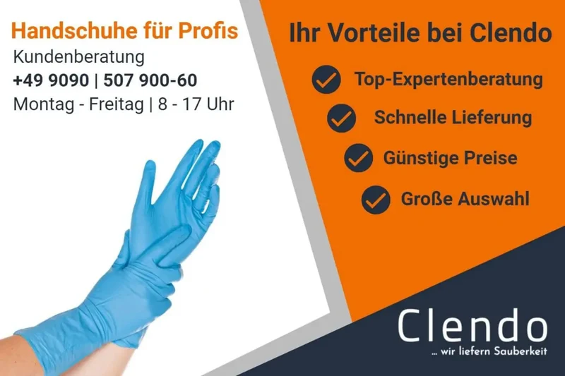 Hygostar "Extra Safe Superlong" Nitril-Handschuhe Blau 50 Stück