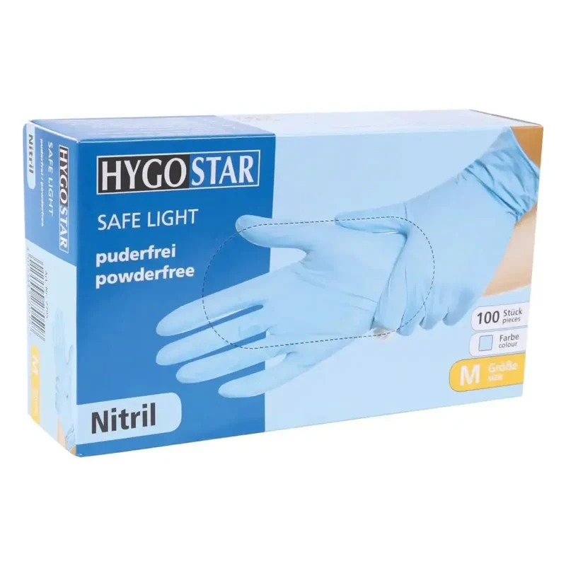 Hygostar "Safe Light" Nitril-Handschuhe Blau 100 Stück