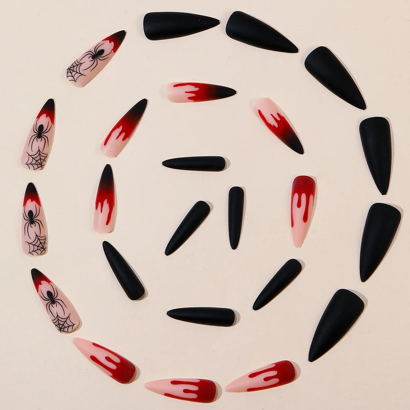 Gothic Halloween-Themen Stiletto Nagel Kunst Verlängerungen Karnz 1789713400
