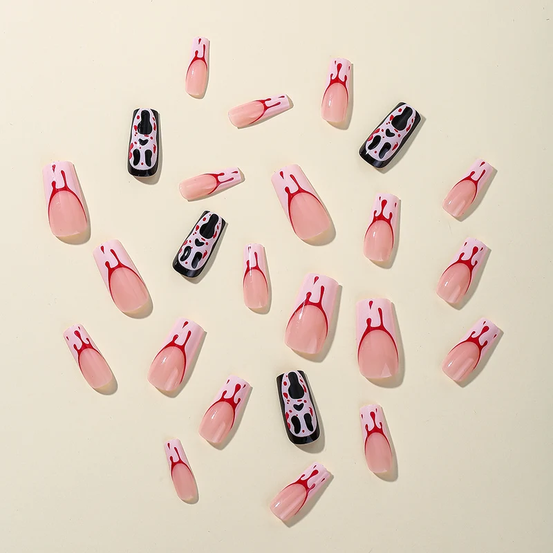 Gothic Blood-Spatter Acryl-Nagelkunst Extensions Karnz