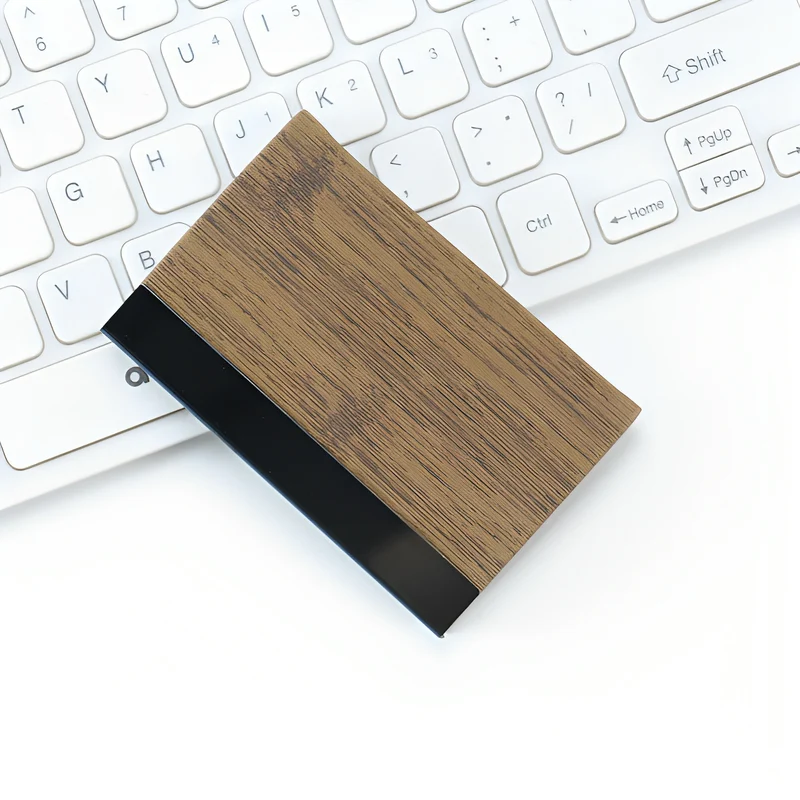 Eleganter Holz RFID-Blockierender Kartenhalter