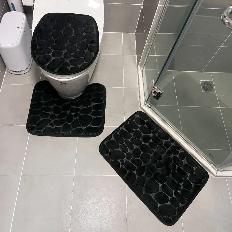 Steinmuster Badezimmermatten-Set
