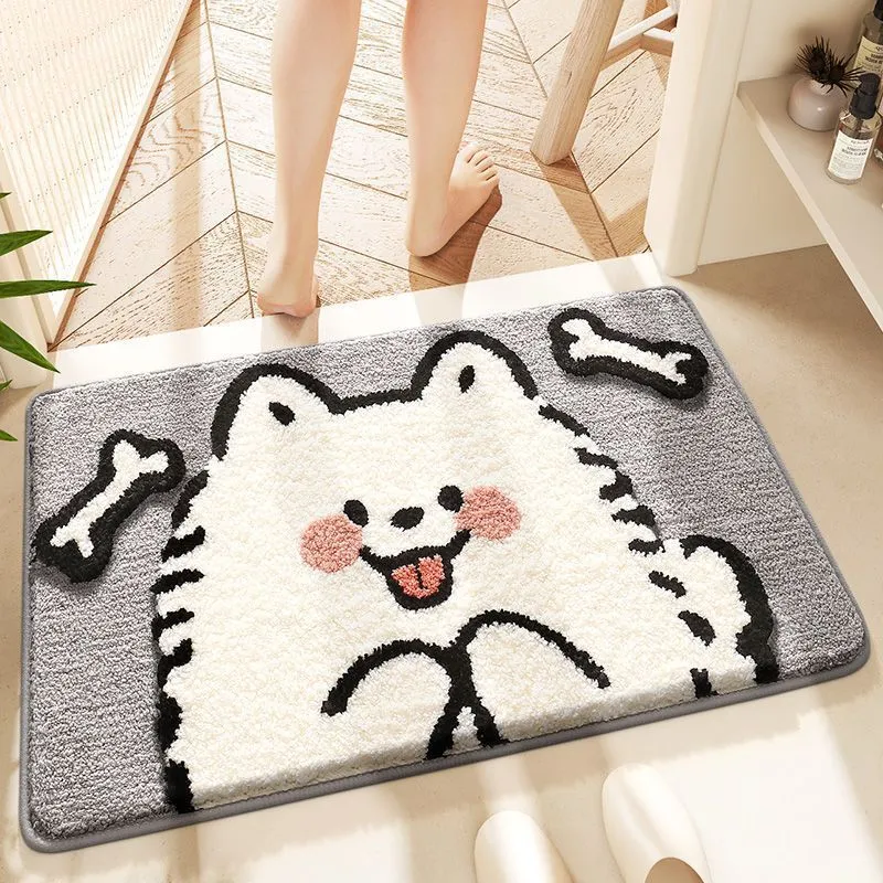 Niedlicher katzenmotivierter plüsch badematte