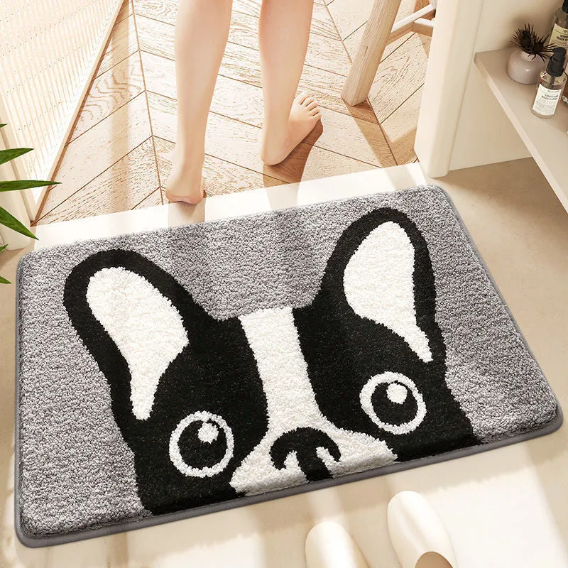 Niedlicher katzenmotivierter plüsch badematte