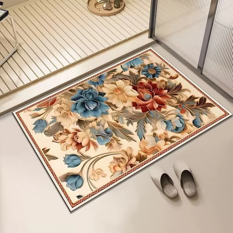 Künstlerischer Floral-Teppich