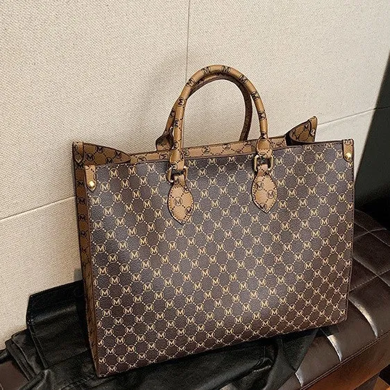 Luxe Logo-Print Tote Handtasche