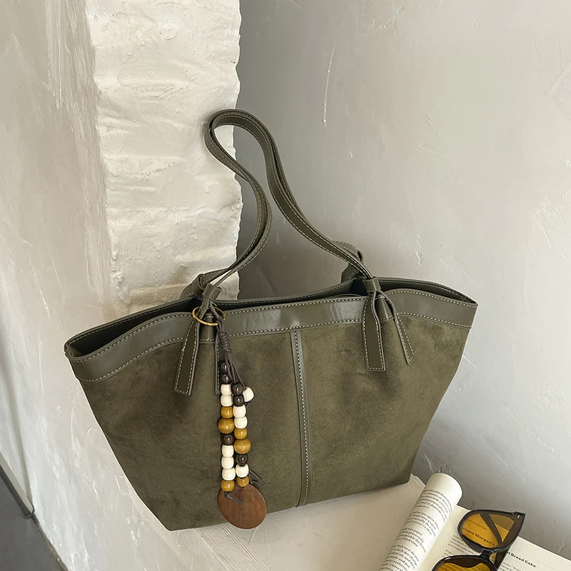 Chic Wildleder Tote-Handtasche