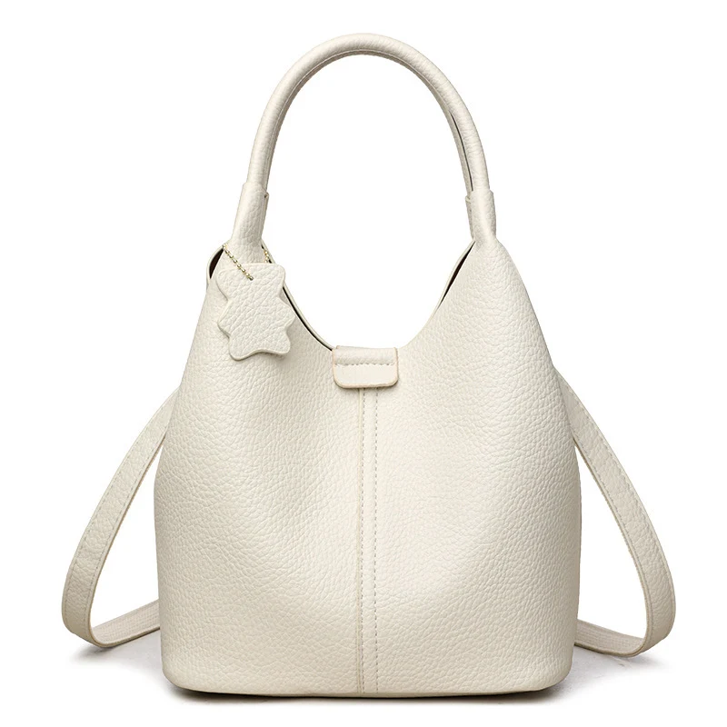 Chic Strukturierte Leder Tote Bag
