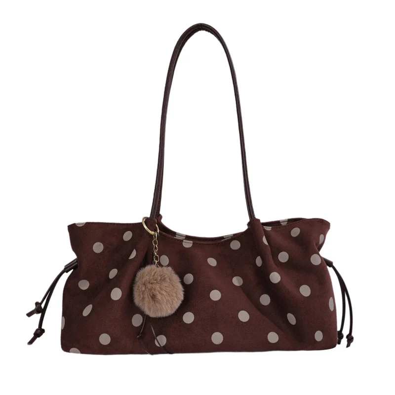 Chic Polka Dot Hobo Tote Bag
