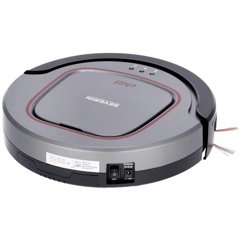 B-Ware Severin Saugroboter Chill Grau Rot Schwarz extra leise Staubsauger Sauger