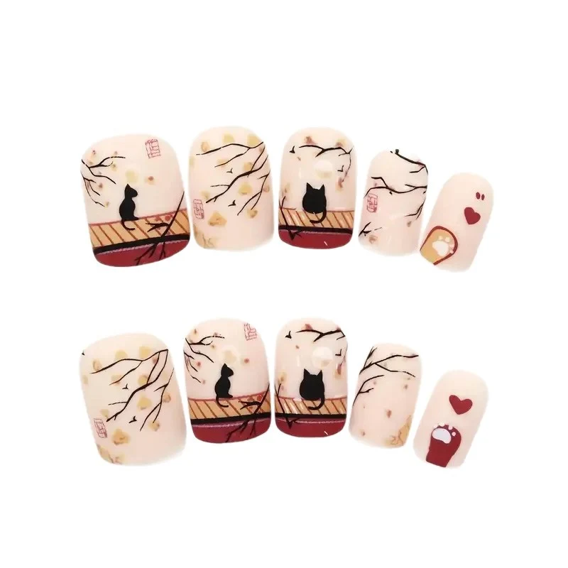 Künstlerisches katzenthema Acryl-Nagelkunst-Set Karnz