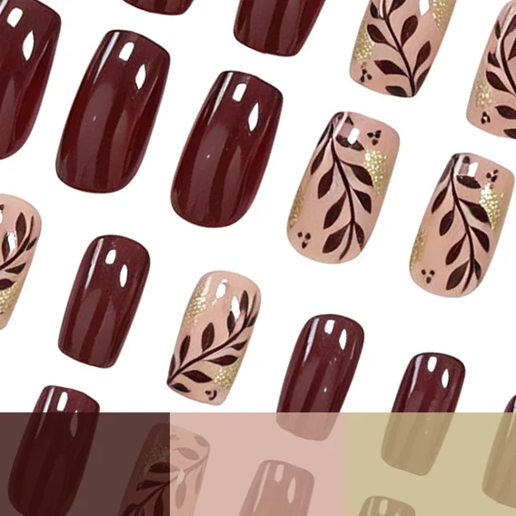 Künstlerische Herbst-inspirierte Nagelkunst Karnz