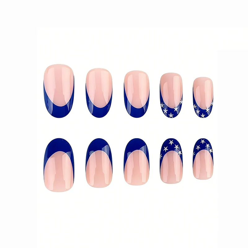 Künstlerische amerikanische Flagge Nagelkunst Karnz