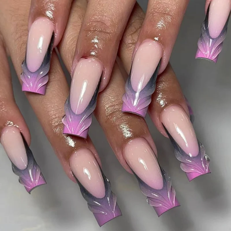 Künstlerische Acryl-Nagelerweiterungen Karnz