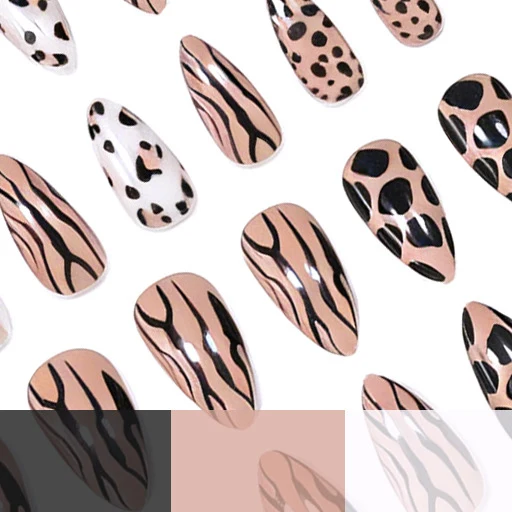 Animal Print Acryl Nagelset Karnz