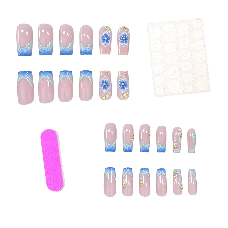 3D Floral Acryl Nail Enhancements Karnz