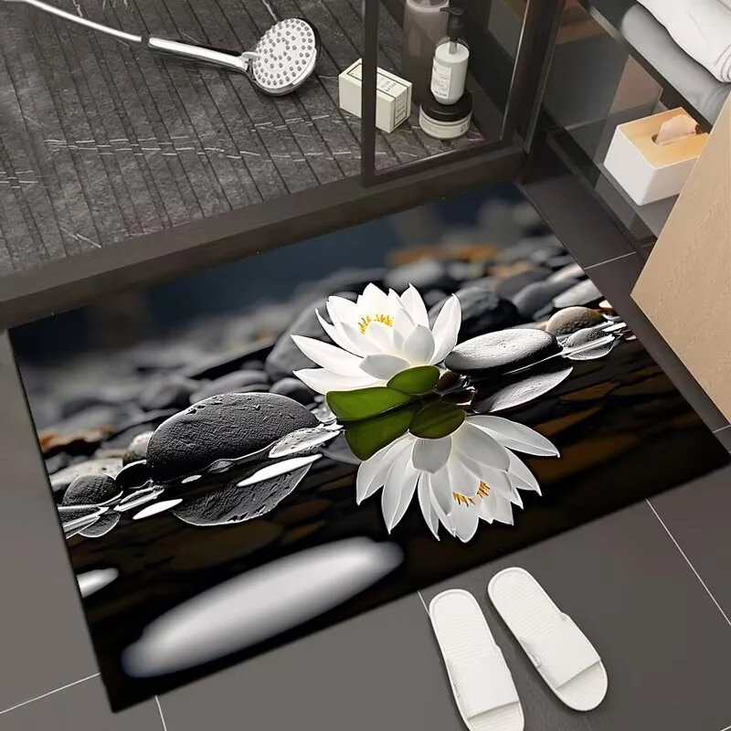 Reflektierender floraler Badematte