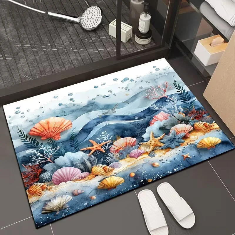 Reflektierender floraler Badematte