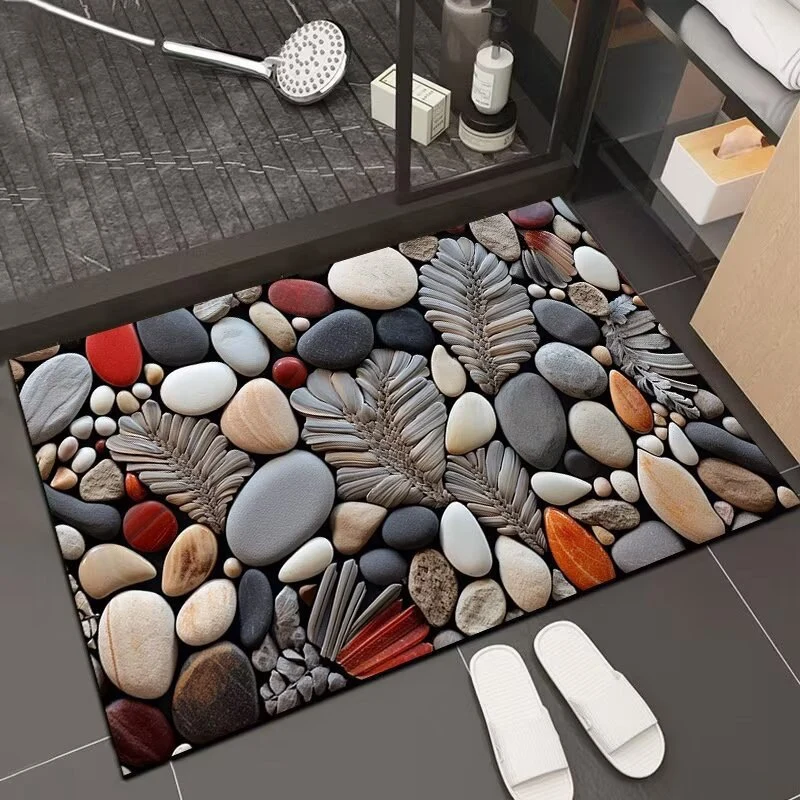 Reflektierender floraler Badematte