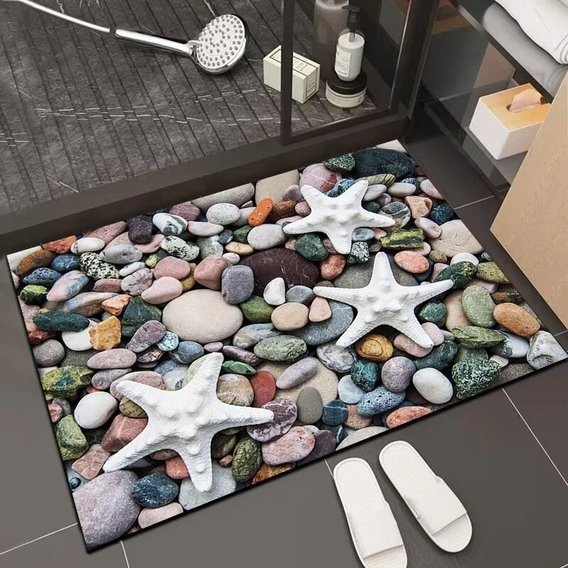 Reflektierender floraler Badematte