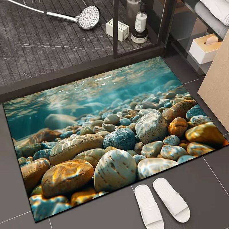 Reflektierender floraler Badematte