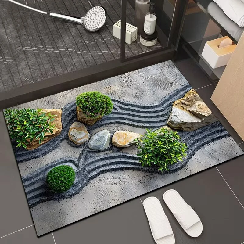 Reflektierender floraler Badematte