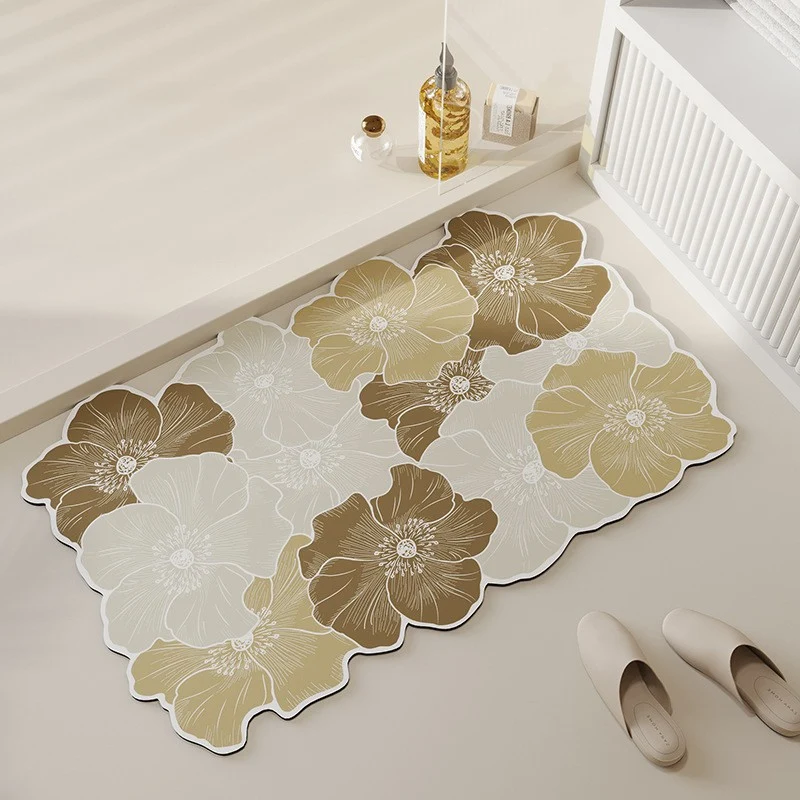 Dekorativer Floral-Muster-Badmatte